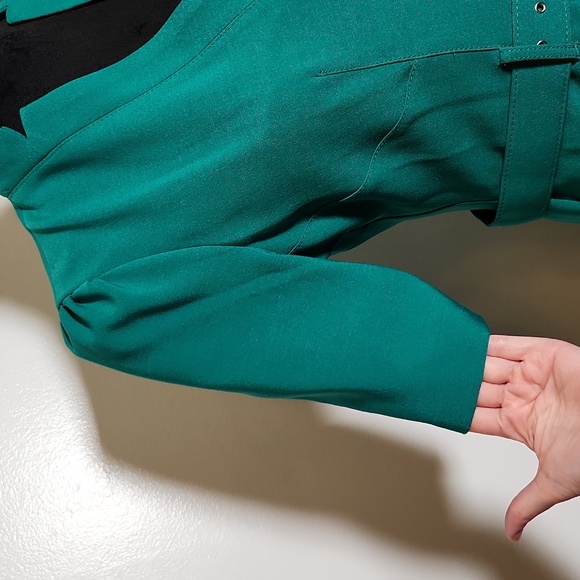 NWT MAGGY LONDON Women's Rashida Green Midi Dress w/ Belt, Size 6 - Picture 7 of 13